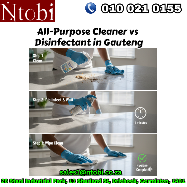 All-Purpose Cleaner vs Disinfectant in Gauteng